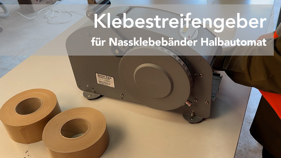 Klebestreifengeber für Nassklebebänder Halbautomat