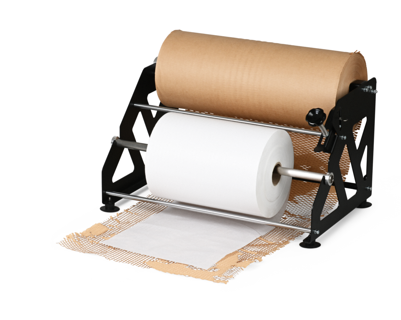 Kombi-Abroller für Wabenpapier MECAWRAP