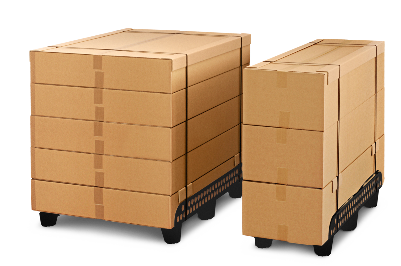 Ob breit oder schmal, OptiLedge® passt sich genau dem Packgut an. Sie sparen dadurch Frachtraum bzw. Lagerplatz.