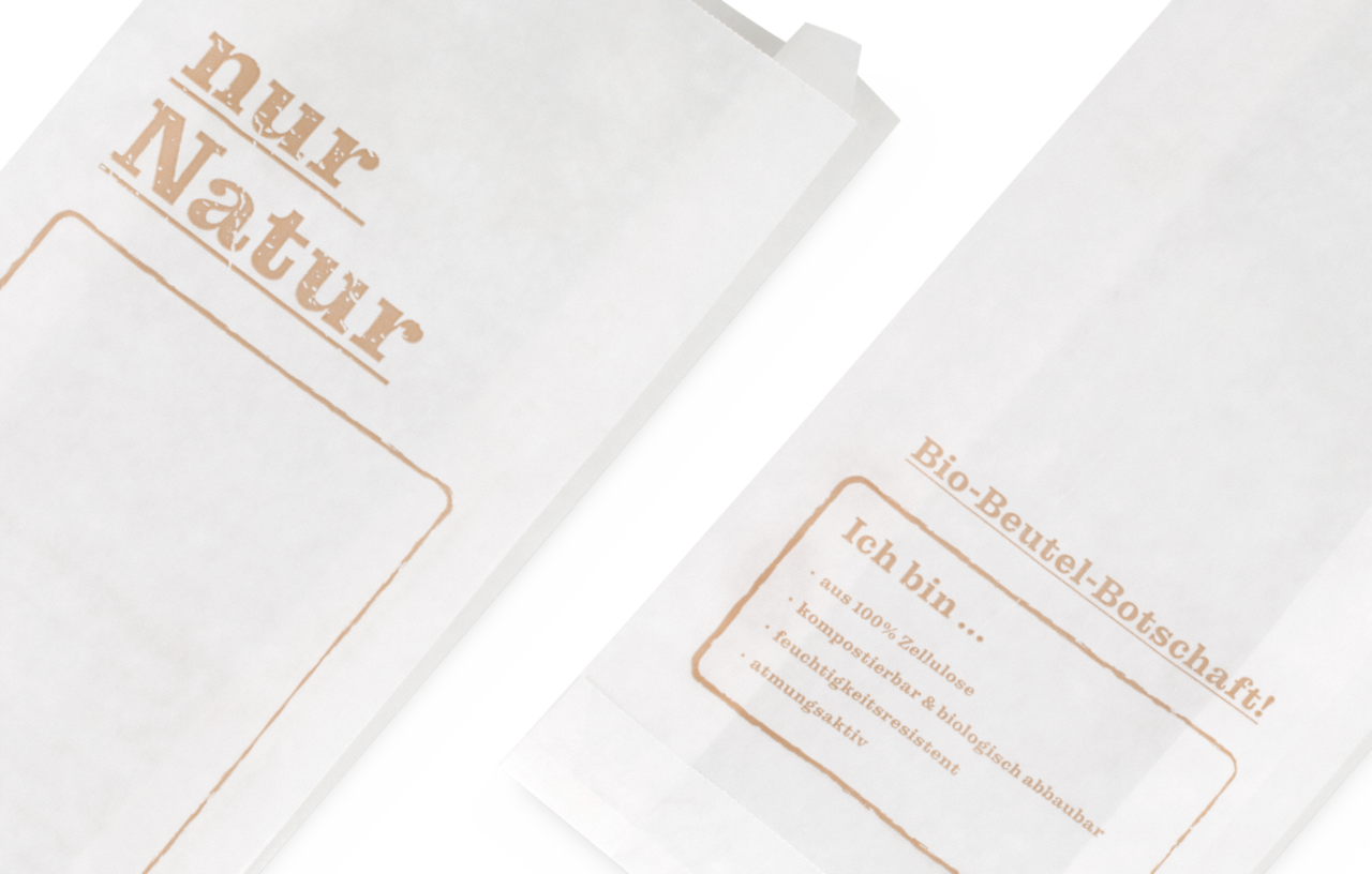 Papierfaltenbeutel «nur Natur»