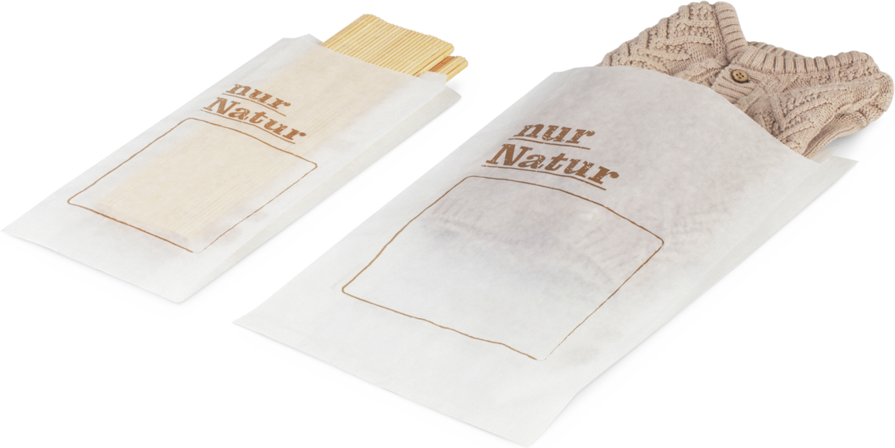 Papierfaltenbeutel «nur Natur»