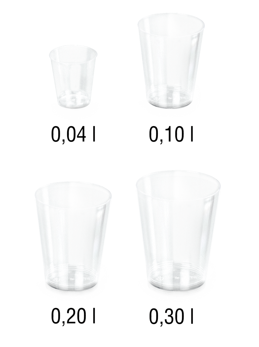 Trinkglas aus PS