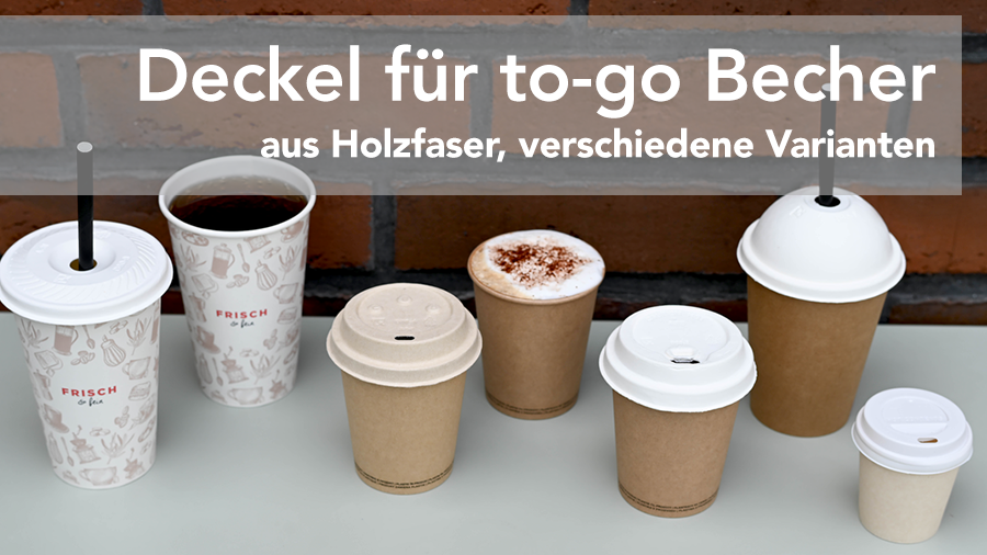 Deckel für to-go-Becher aus Holzfaser