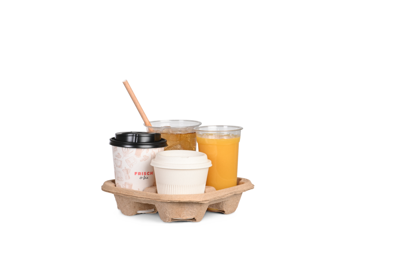 Tragehilfe für 4 Becher 