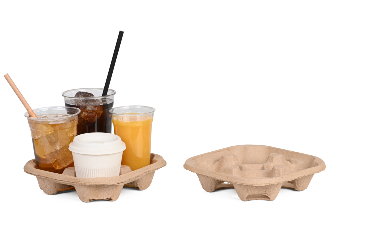 Tragehilfe für 2 Becher – durch Zusammenstecken können Sie daraus leicht eine Tragehilfe für 3 oder 4 Becher machen 