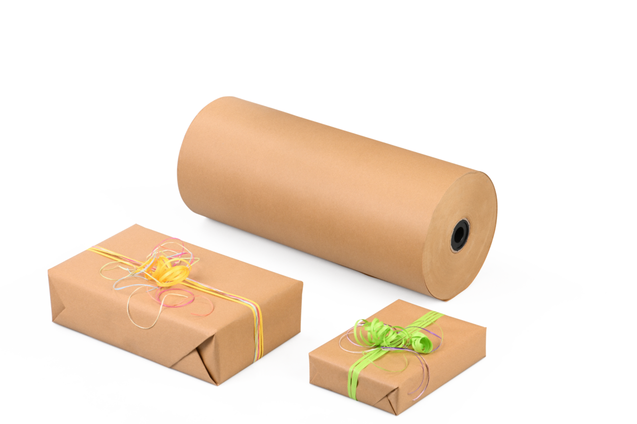 Geschenkpapier Rolle, braun