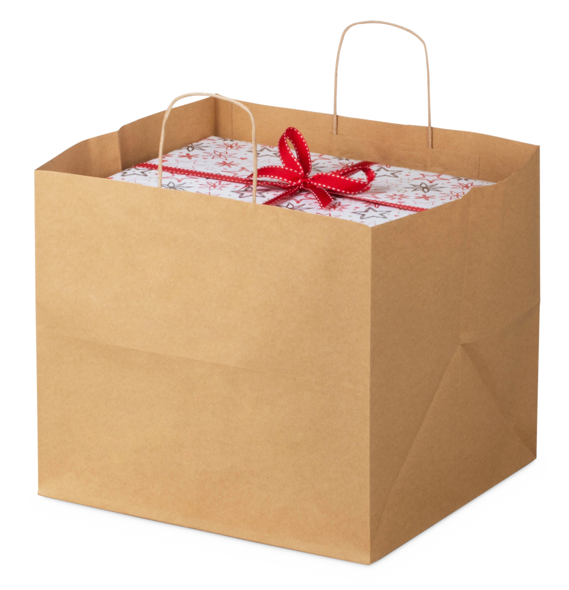 Tragetasche aus Kraftpapier mit gedrehter Kordel XXL