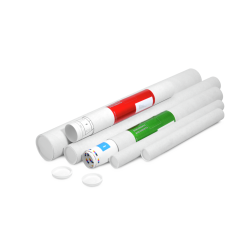 Versandrohr mit Deckel wei&szlig;