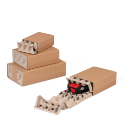 Faserform Verpackung in Schiebeschachtel SOFT-PAC GREEN