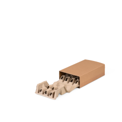 Faserform Verpackung in Schiebeschachtel, 272&times;157&times;70/35 mm, braun, SOFT-PAC PAPER