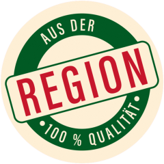 Motiv-Etikett, &Oslash; 50 mm, rund, &laquo;aus der Region&raquo;