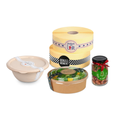 Motiv-Etikett auf der Rolle länglich