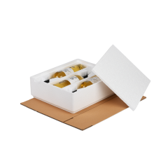 Flaschen-Versandverpackung Styropor&reg; 3 Flaschen 0.75 l oder 1 l, 313x370x116 mm, MECATHERM&reg;