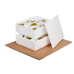 Flaschen-Versandverpackung Styropor&reg; 6 Flaschen 0.75 l oder 1 l, 313x370x220 mm, MECATHERM&reg;