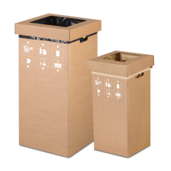 Abfallsammler aus Wellpappe
