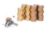 Packband Sets mit rPET RECYCLING 36 Rollen + Handabroller