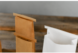 Blockbodenbeutel aus Kraftpapier mit Verschluss