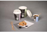 Heißgetränke-Becher PE-beschichtet «delicious memory»