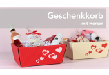 Geschenkkorb mit Herzen