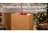 Tragetasche aus Kraftpapier mit gedrehter Kordel