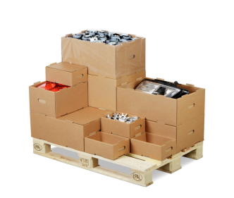 KLT-Behälter (Kleinladungsträger) aus Wellpappe, stapelbar