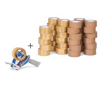 Packband Sets rPET RECYCLING 36 Rollen + Handabroller