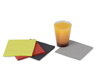 Zelltuch-Serviette farbig 24x24 cm, 1/4-Falz