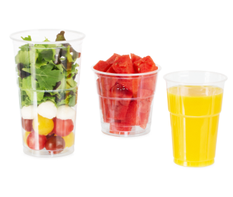 Clear Cup aus rPET mit Eichstrich