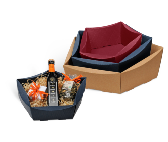 Geschenkkorb 5-eckig ROYAL