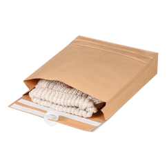 Papier-Versandtasche wiederverschließbar mit Blockboden