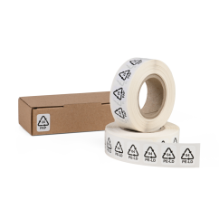 Hinweis-Etikett mit Recyclingcode