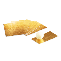 Kartoneinlage gold/weiß zu Blockbodenbeuteln