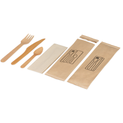 Besteckset aus Holz gewachst