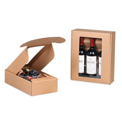 Flaschen-Geschenkkarton mit Sichtfenster
