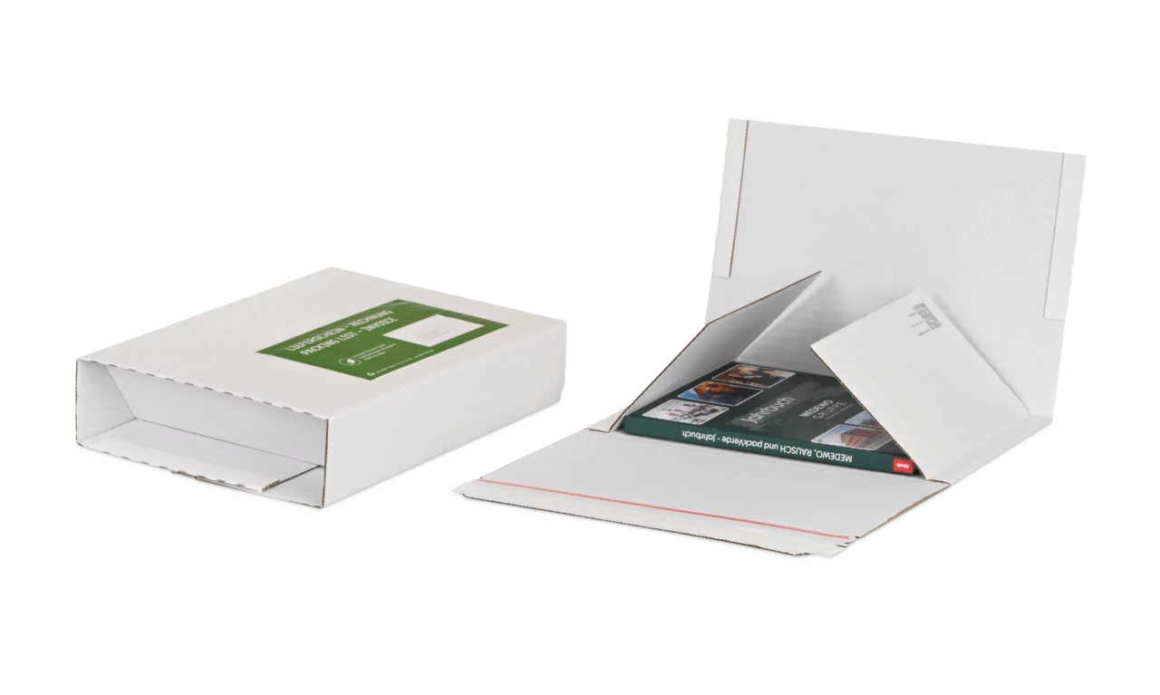 MECAWELL® A weiß Buchverpackung / Universalverpackung