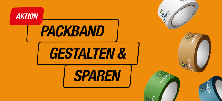 Banner zum MEDEWO-Spezialangebot für bedruckte Klebebänder