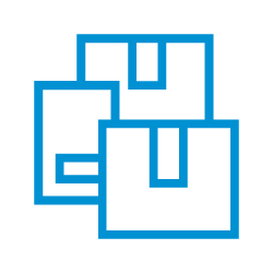 Icon von Medewo mit verschiedenen Kartons