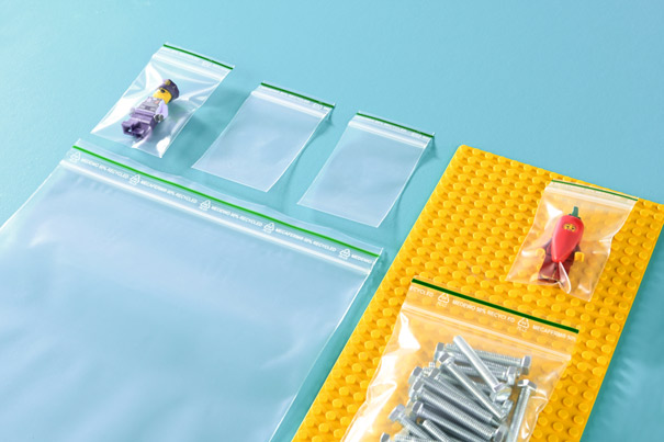 verschiedene Druckverschlussbeutel