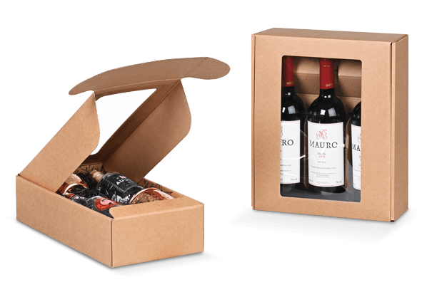 Flaschenverpackung mit Sichtfenster