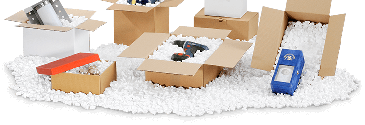 Weiße Verpackungschips