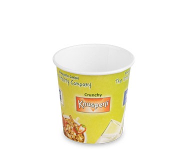Bedruckter Becher für Lebensmittelproben