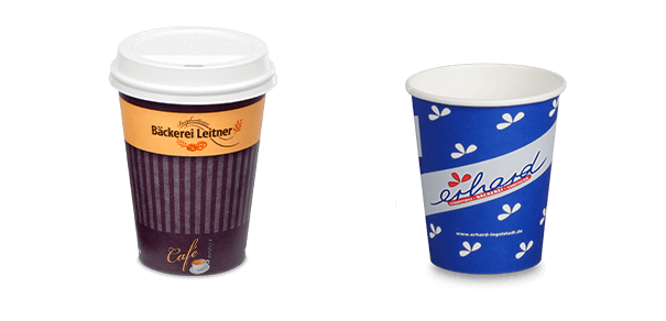 Bedruckte Becher von Leitner und Erhard