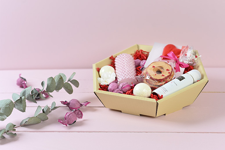 Kleiner Geschenkkorb Grau Gebeizt - Präsentkorb Mit Textilfutter 26x37x13cm