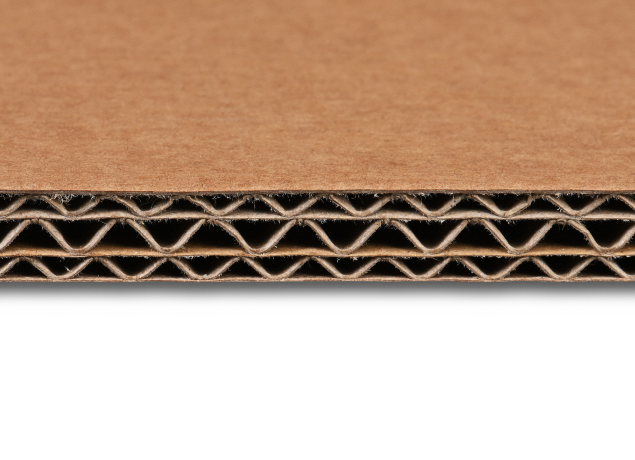 Boîte pliable triple cannelure brune