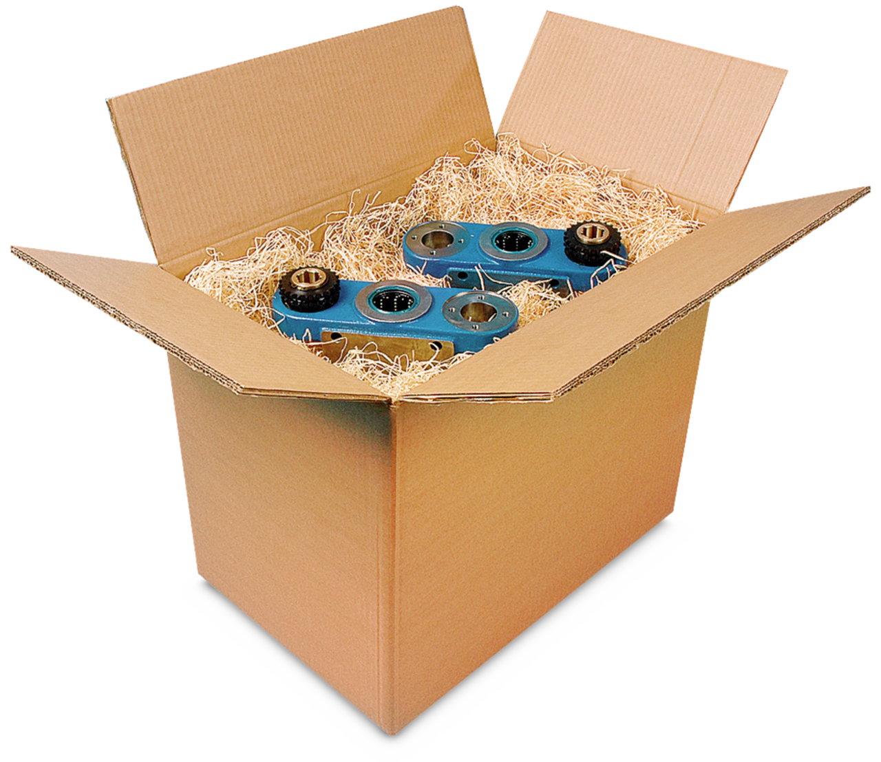 Boîte pliable triple cannelure brune