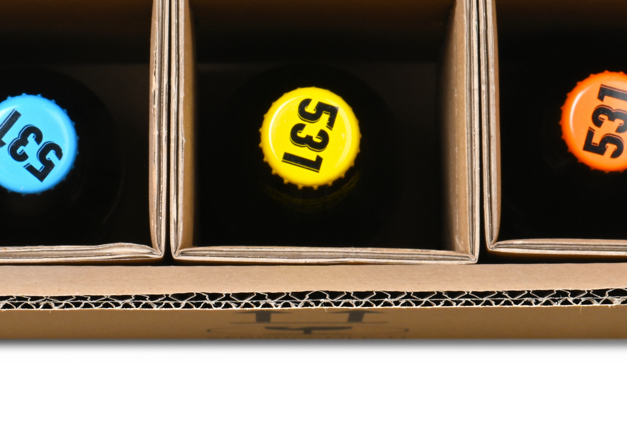 Carton pour bouteilles de 0,33 à 0,50 litre, certifiés DHL