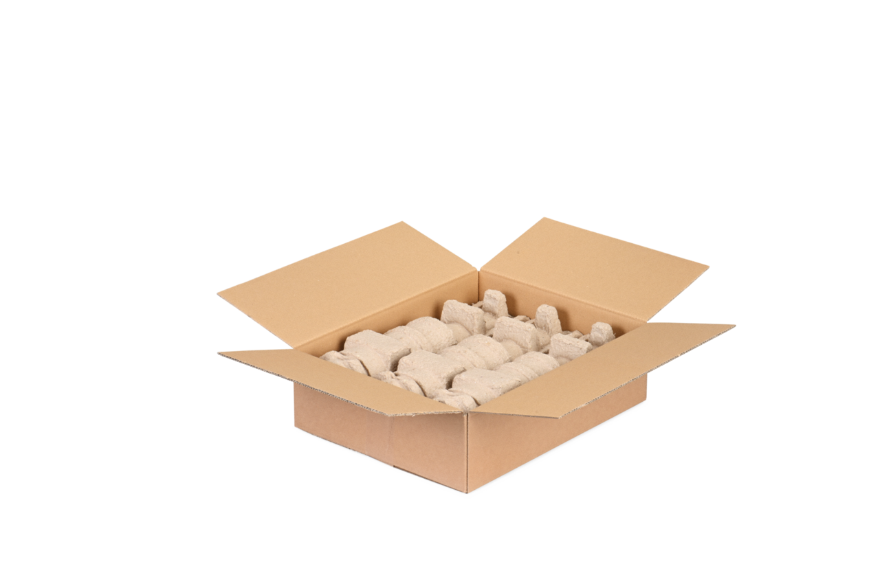 réf. 110.073 (pour trois bouteilles) se compose d'un carton d'emballage et de deux inserts en fibre moulée
