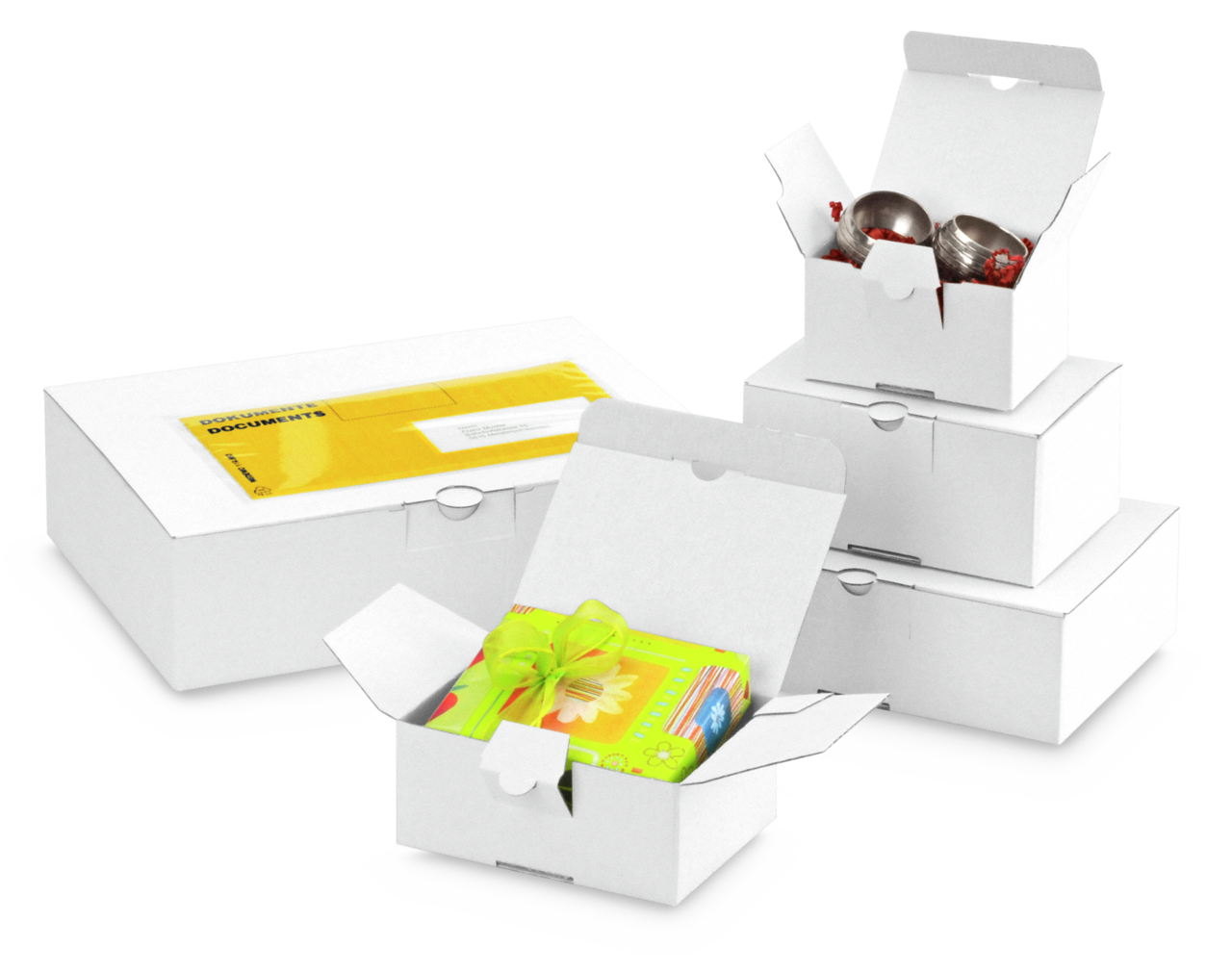 Carton à fond automatique QUICK-BOX® avec fermeture par patte
