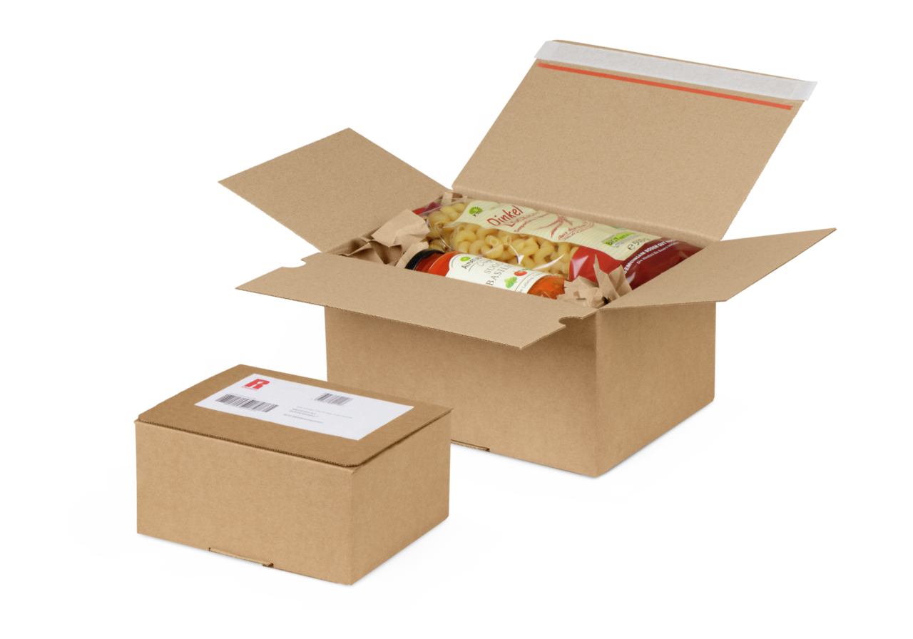 Carton à fond automatique COMFORT-BOX avec fermeture adhésive
