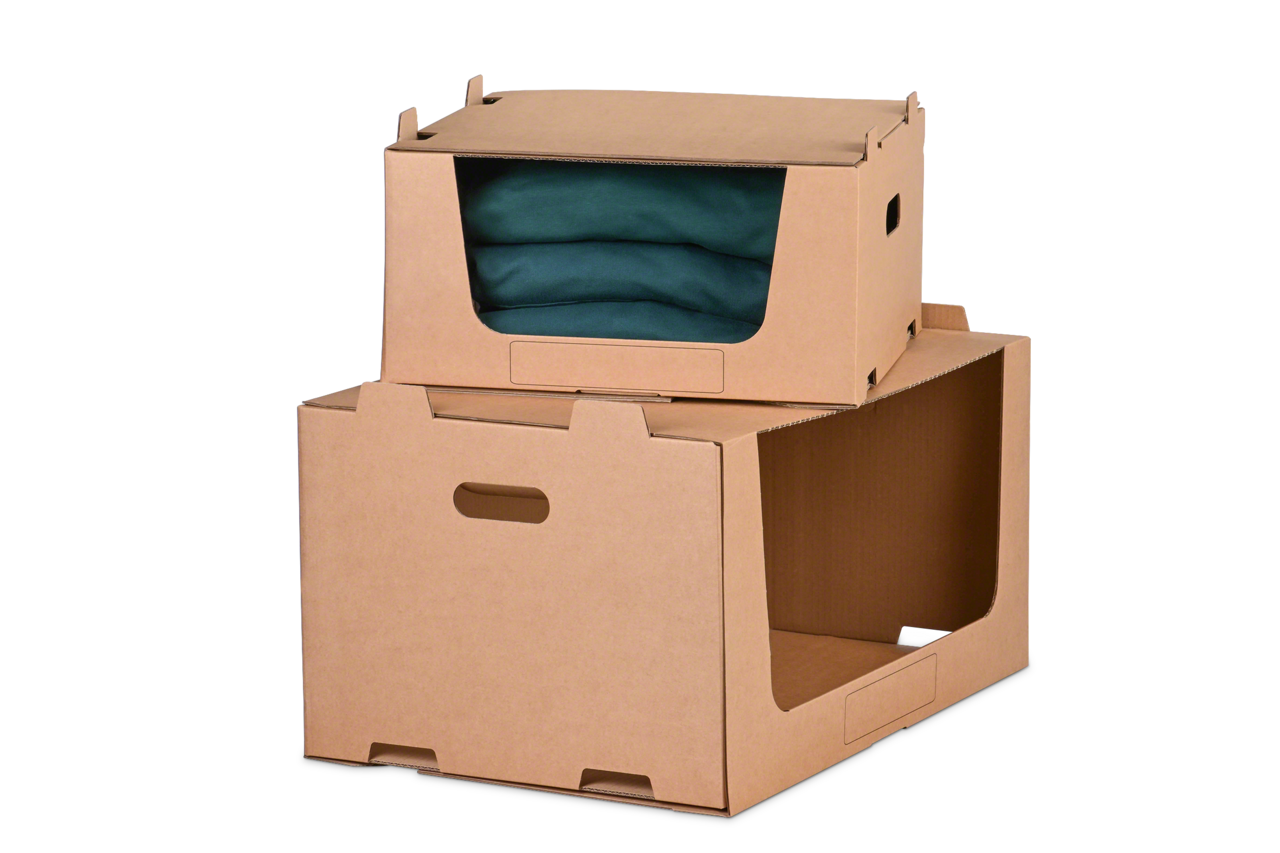 Carton de stockage/transport avec ouverture